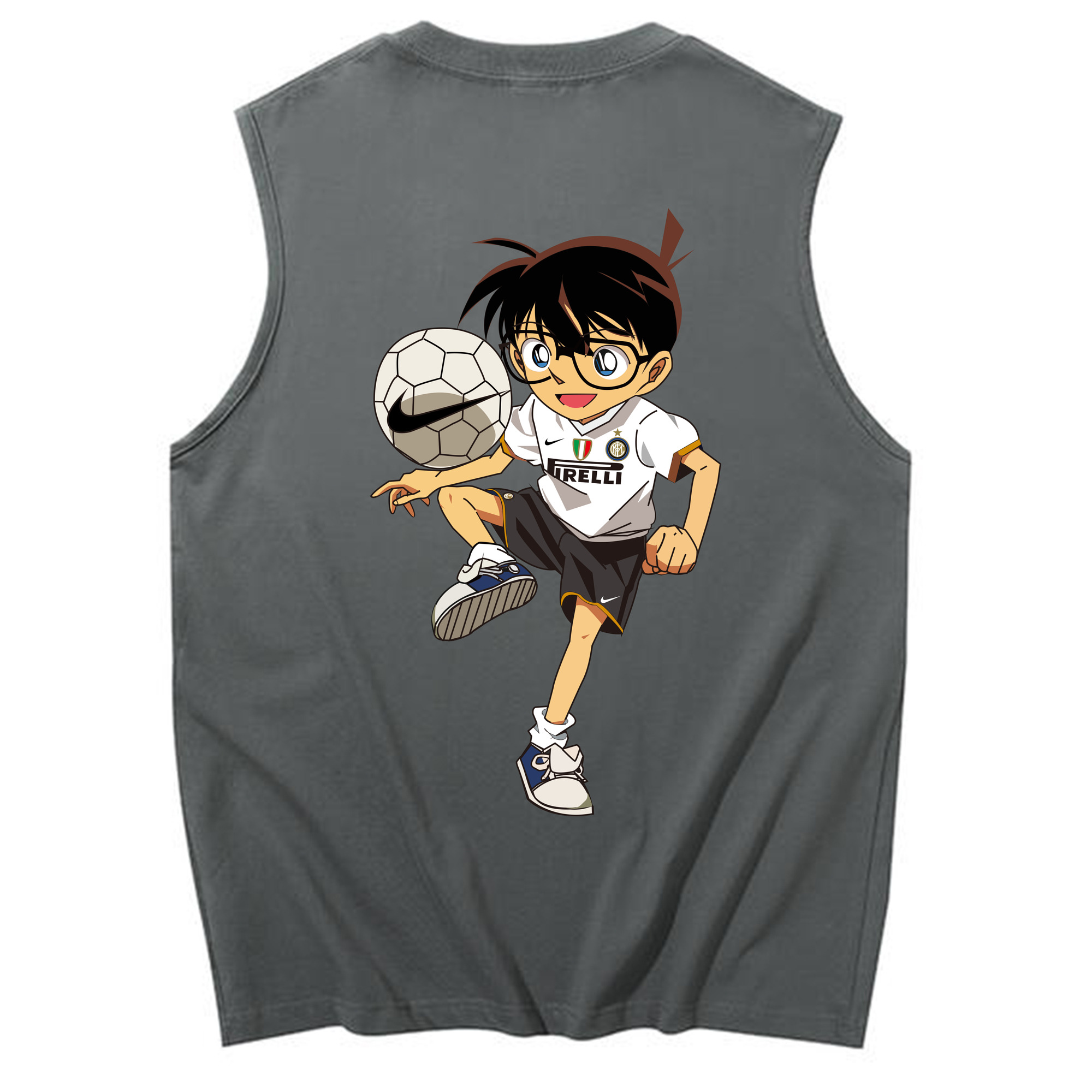 （画像用） 名探偵コナン 江戸川 コナン Detective Conan Conan Edogawa コットン100％タンクトップ（背面プリント）